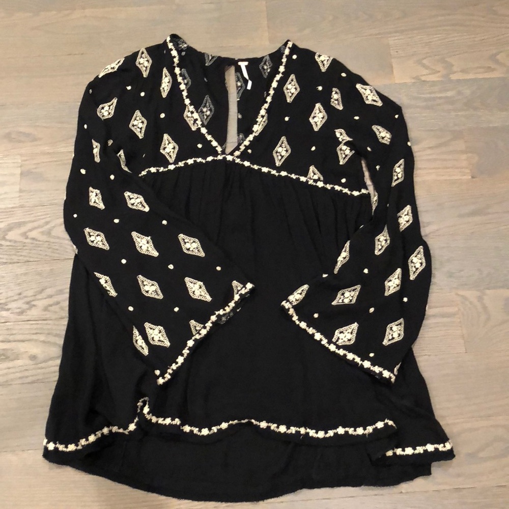 Free People embroidered dress Sz small